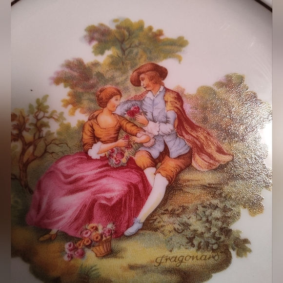 T. Limoges decorative porcelain plate - Picture 3 of 8